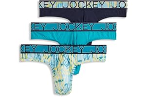 Jockey Men's Underwear Microfiber Stretch Thong - 3 Pack