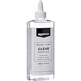 Amazon Basics All Purpose Washable School Clear Liquid Glue - Great for Making Slime, 9 oz. Bottle, 3-Pack