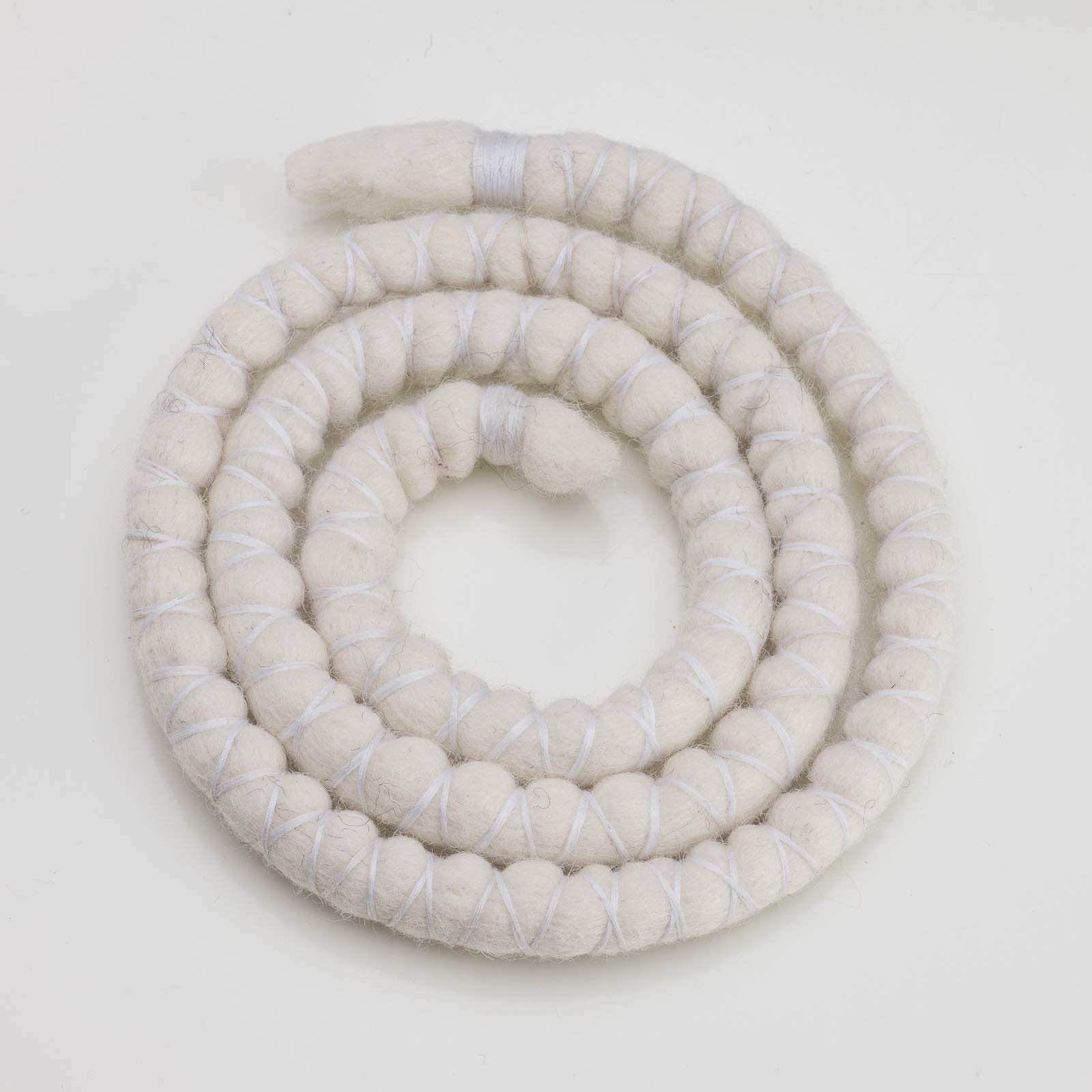 DreadLab - Bendable Spiral Dread Ties (50cm, White with White Thread)