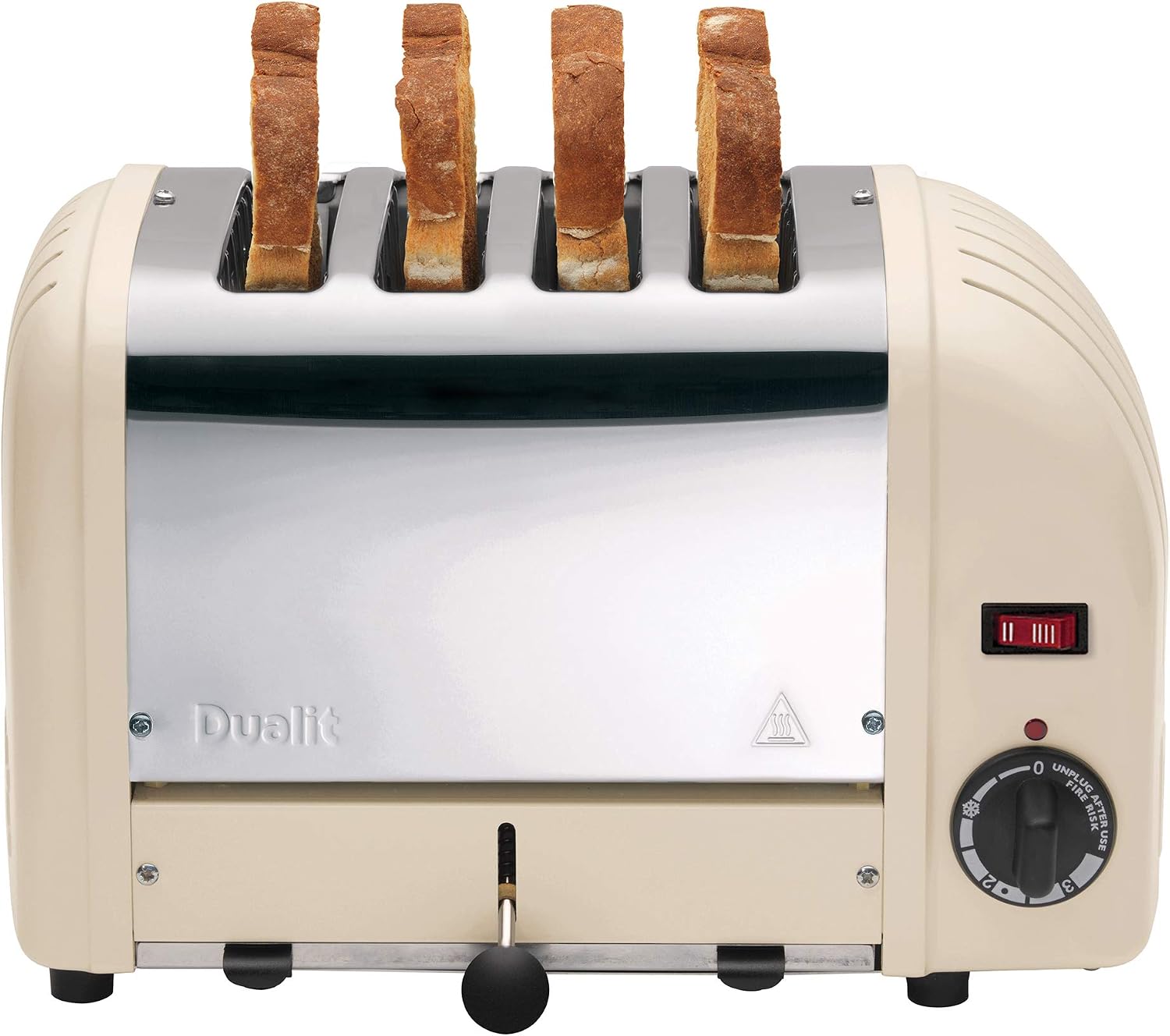 Dualit Classic 4 Slice Vario 2.2kW Toaster, Cream and Stainless Steel, Hand Built in the UK, Replaceable Proheat Elements - Image 3