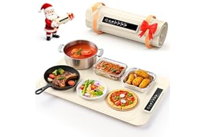 OXKLD Warming Mat for Food – Electric Warming Tray with 4 Temp Settings & Timer, Portable Rollable Food Warming Mat for Countertop – Ideal Food Warmer for Buffets, Parties, Family Gatherings Use