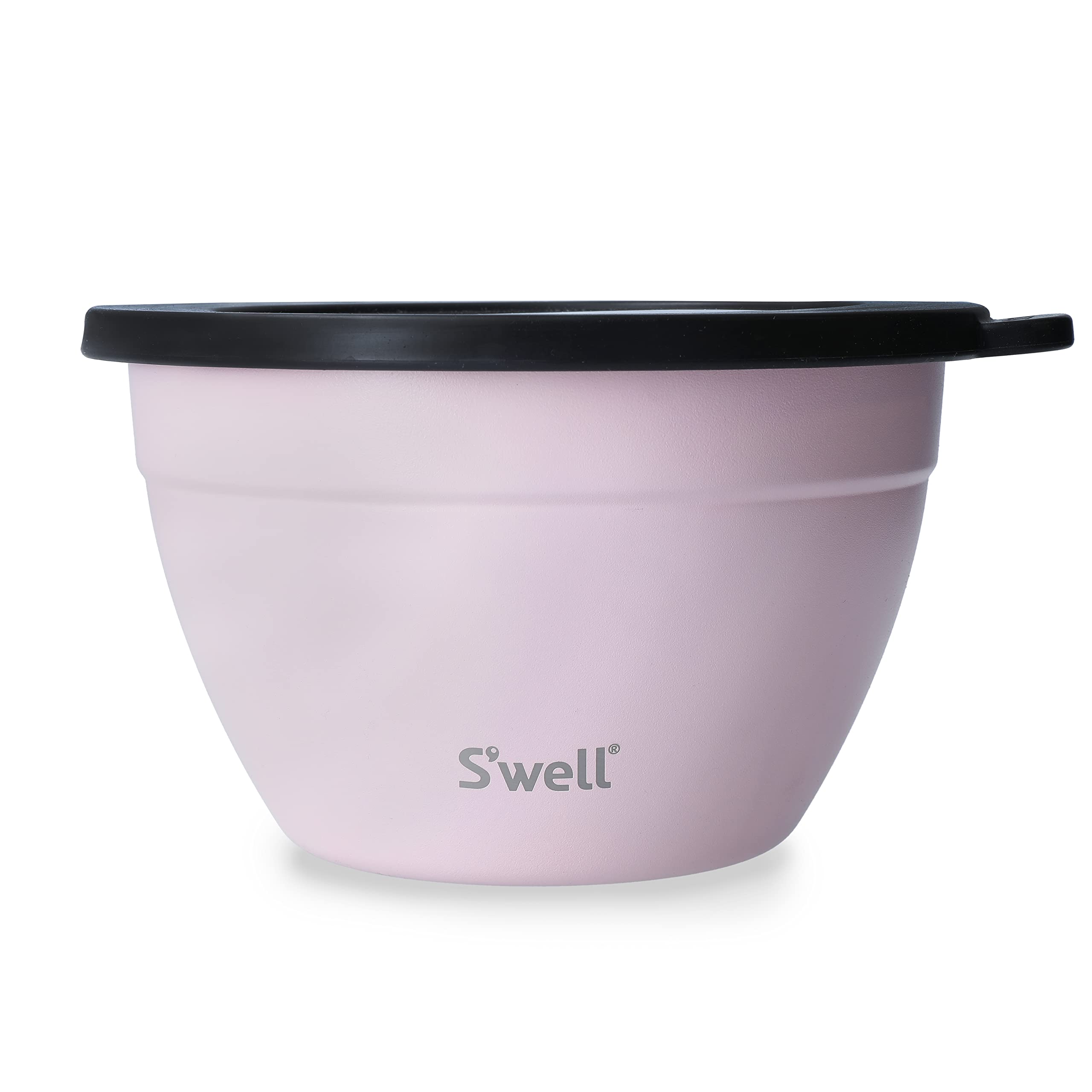 S'well Salad Bowl Kit, Pink Topaz, 1.9L - Salad Lunch Box with Condiment Container and Removable Tray