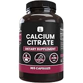 Pure Original Ingredients, Calcium Citrate, 365 Capsules | For supplementing calcium intake