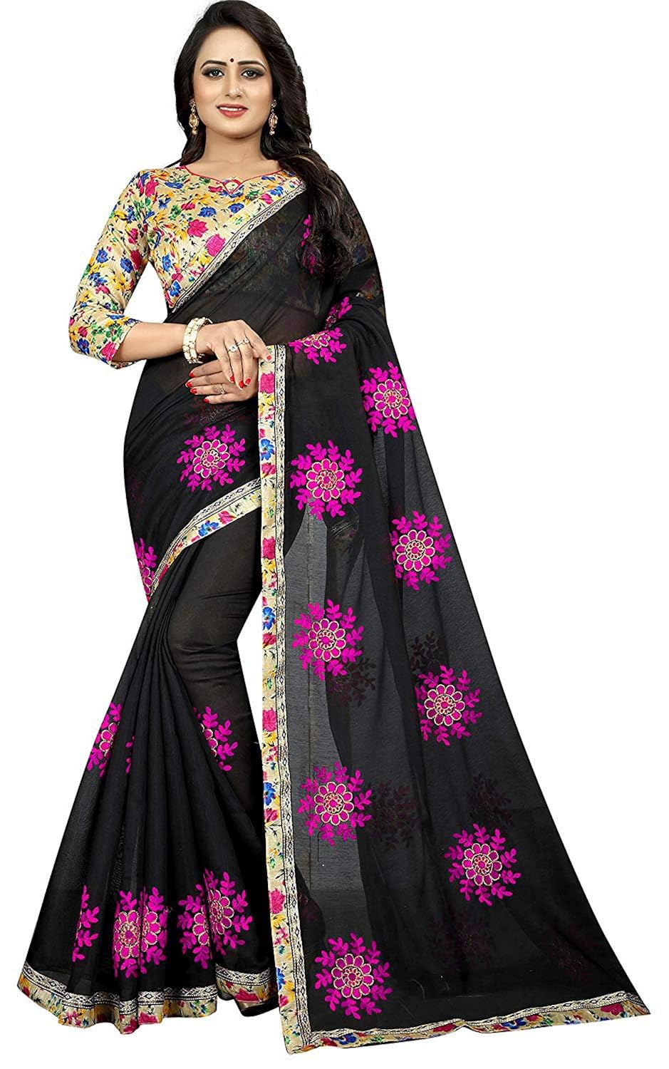 shreeji designer chanderi cotton saree 0