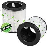 Poweka D09 Replacement Filter Compatible with Tailulu Air Purifier Cleaner D09,3-in-1 Filtration System H14 Filter for Home Large Room Up to 1500 Sq Ft 2 Pack