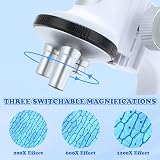 deAO 1200X Kids Microscope Kit LED Mobile Phone Adapter STEM Toy Magnifying view 4
