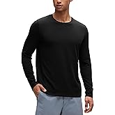 CRZ YOGA Pima Cotton Long Sleee Shirts for Men - Casual Crewneck T-Shirts Breathable Workout Daily Basic Tee Tops
