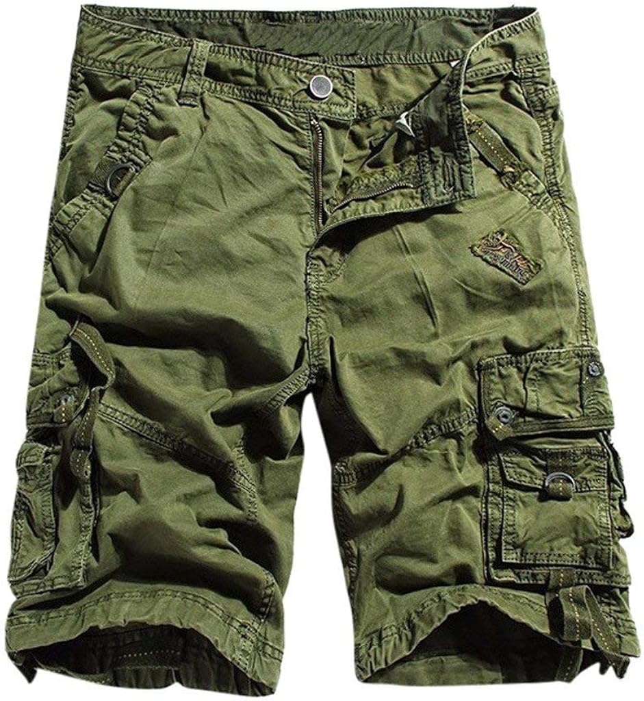 Riou Herren Cargo Shorts Männer Sommer Bermuda Shorts mit Taschen Große