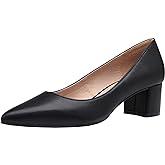 DREAM PAIRS Women’s Chunky Low Block Heels Closed Toe Dress Pumps Shoes