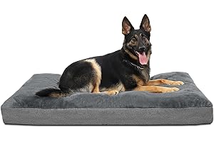 NUPIDA Dog Bed for Crate for Medium Large Sized Dog, Machine Washable Bed Plush Pet Kennel Pad with Non-Slip Bottom, Pet Sleeping Mat, 35x23 Inch, Dark Gray