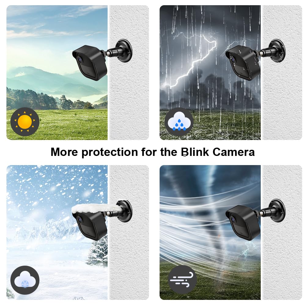 All-New Blink Outdoor Camera Mount, Compatible With Outdoor (4th & 3rd Gen), 360 Degree Adjustable Wall Mount With Sync Module Mount, Cameras Not Included (3Pack, Black)