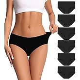 dmuveo Womens Underwear Cotton Soft Hipster Full Coverage Ladies Stretch Panties (Regular & Plus Size)