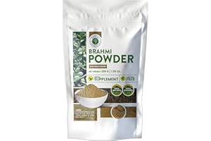 Brahmi Powder/Waterhyssop/Bacopa Monnieri, Pure, Natural Herbal Supplement |200 Grams/ (7.05 Ounces) 100% Organic | Henna Cosmetics Cypri