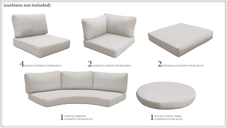 Tk Classics Curved Armless Sofa Protective Cover In Grey Sofa Covers