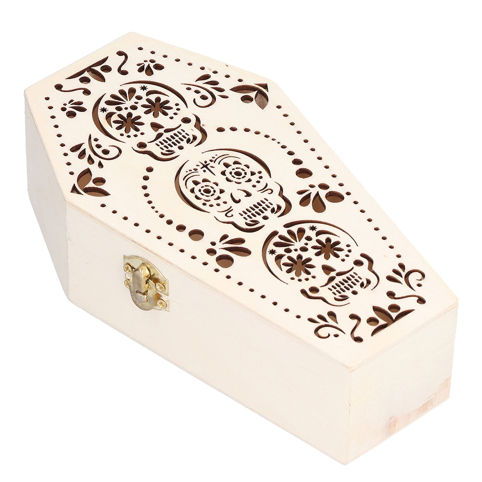 Fdit Pet Burial Coffin, Decorative Wooden Coffin Wooden Gothic for Hamsters for Halloween Party Decor, for Coffin Box, for Small Pets(#1)-7.0x3.7x1.9in