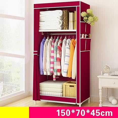 Canvas Wardrobe Fhk Simple Wardrobe Cloth Cloth Wardrobe Steel