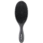 Drybar Flat Mate Boar Bristle Brush, Dark Grey | Lightweight, Shines &amp; Smooths Hair
