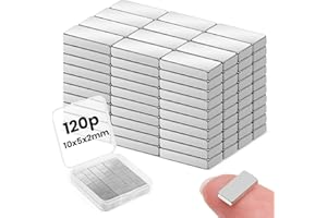 LOVIMAG 10x5x2mm Small Bar Magnets, Rare Earth Magnet Strong, 120Pcs Neodymium Magnets for Crafts, Whiteboard, Fridge, Science, Office and DIY