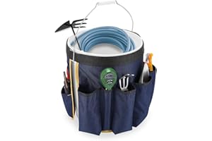 WISEPRO Garden Tool Bucket Organizer, Garden Bucket Caddy Tool Organizer Fit 5 Gallon Bucket, Bucket Organizer for Garden Too