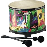 Remo KD-5080-01 Kids Percussion Floor Tom Drum - Fabric Rain Forest, 10"