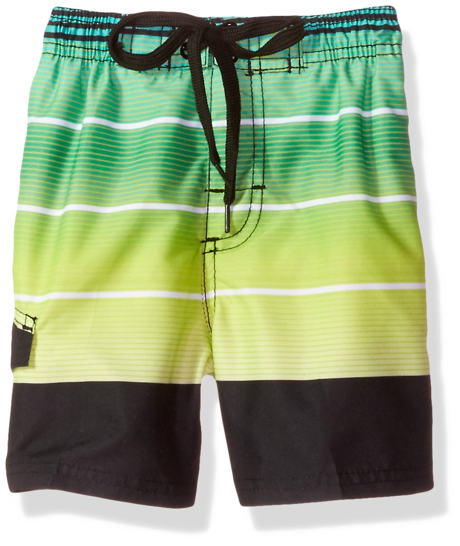 Kanu Surf Boys Optic Stripe Swim Trunks - Quick-Dry UPF 50+ With Cargo Pocket