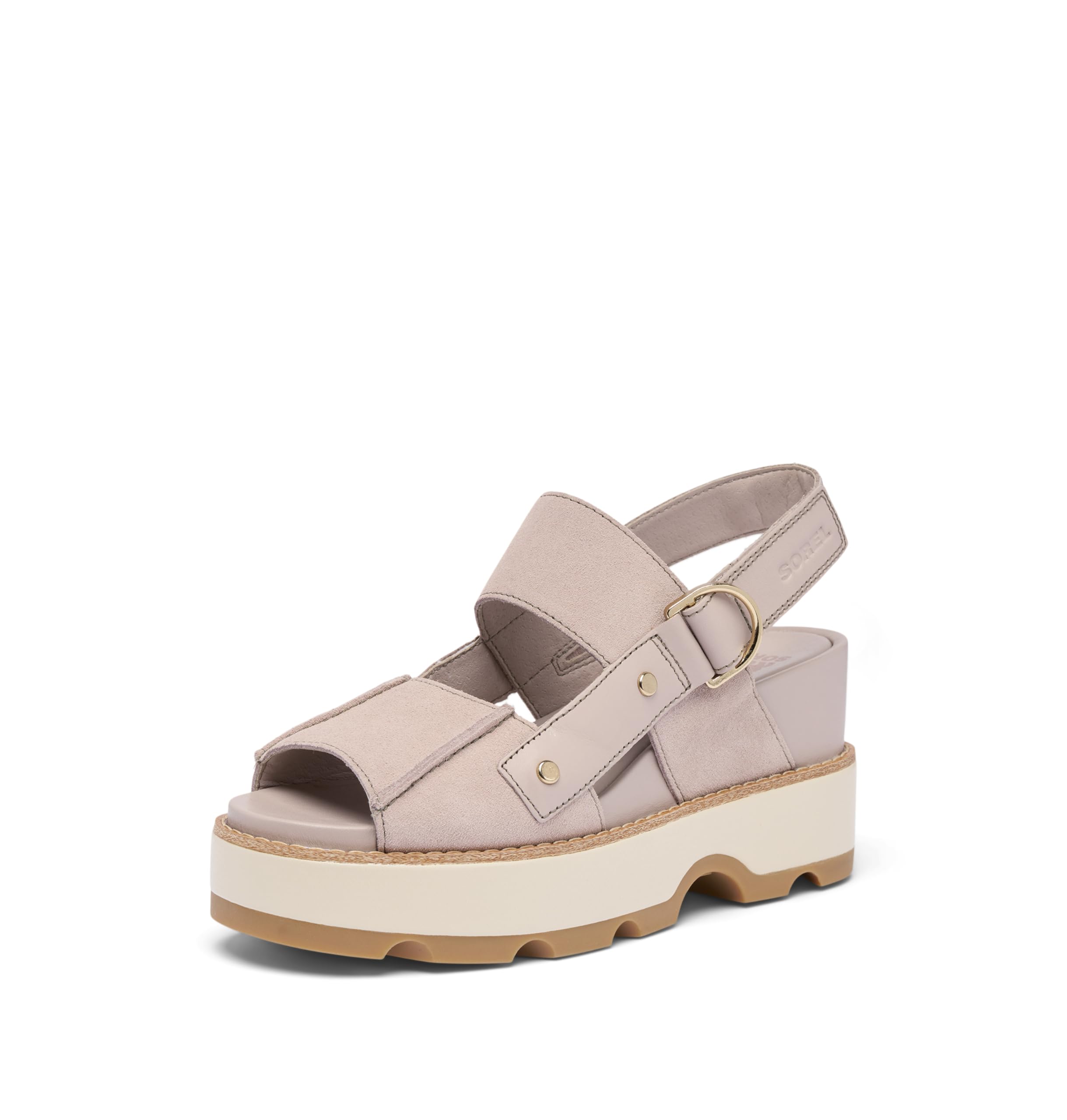Sorel Womens Contemporary Wedge Sandal, Crushed Clay/Gum, 10 US