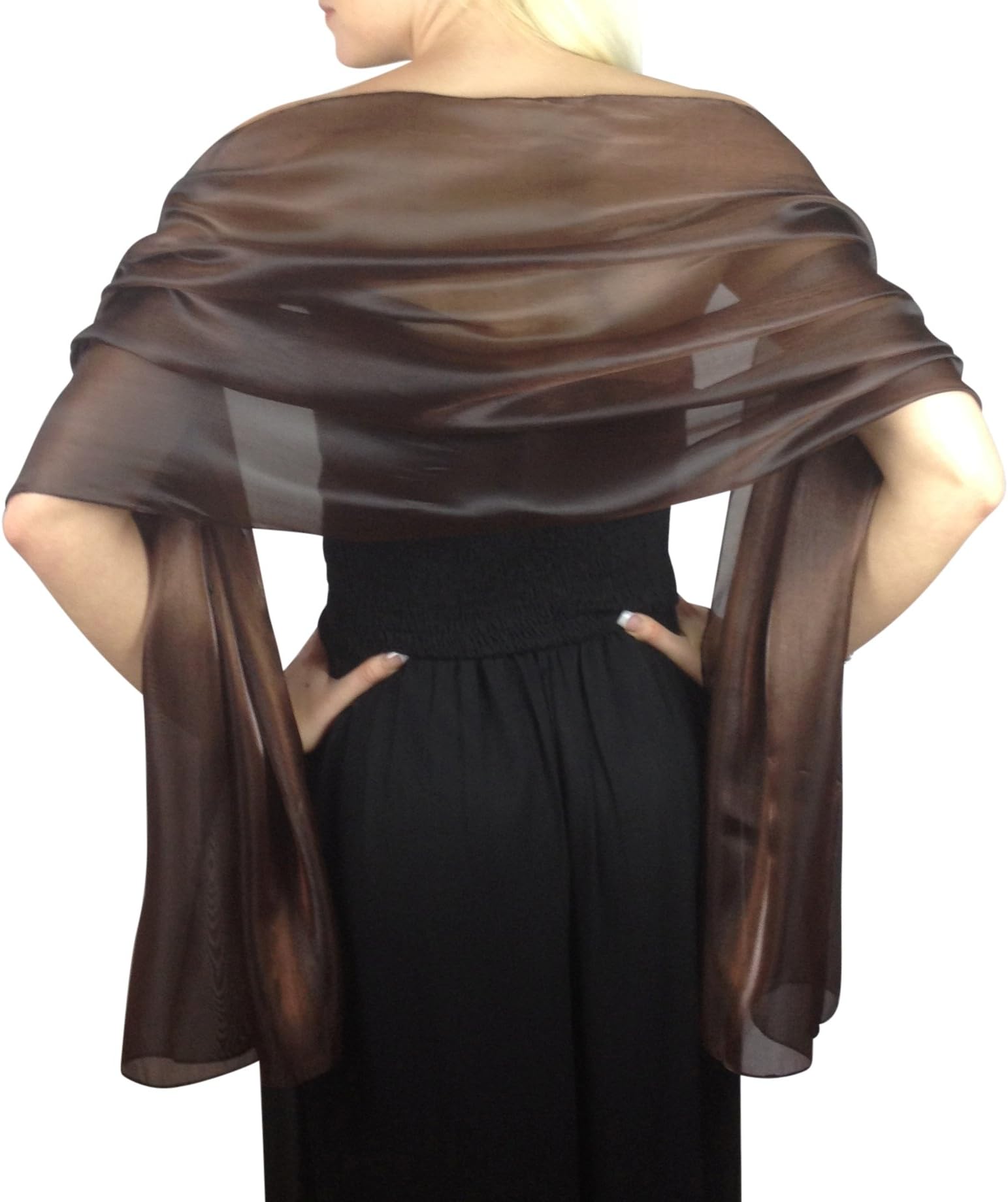 Central Chicยฎ Silky Iridescent Wrap Stole Shawl For Weddings Bridal Bridesmaids Proms & Parties 24 Colours