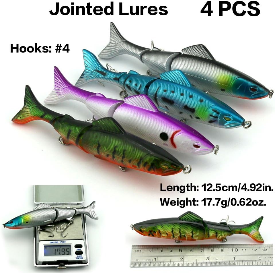 XBLACK Hard Fishing Lure Set Assorted Bass Soft Fishing Lure Kit Colorful Minnow Popper Crank Rattlin VIB Jointed Fishing Lure Set Hard Crankbait Tackle Pack Saltwater Freshwater (48pcs) : Sports & Outdoors