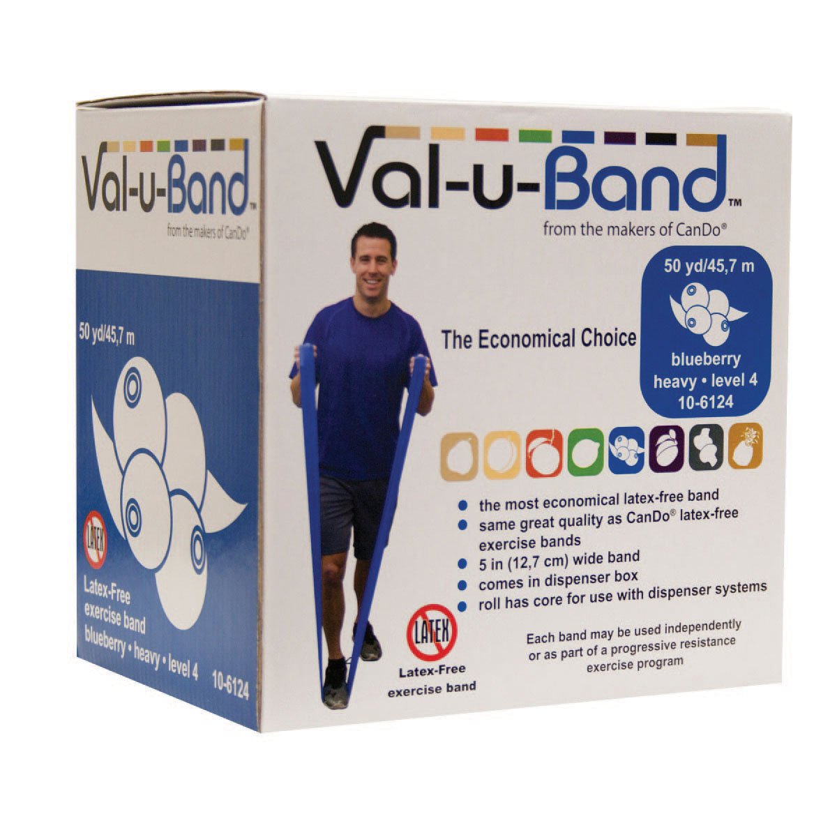 CanDo Val-u-Band 50 yd Blueberry Latex-Free - alternative to dumbbells