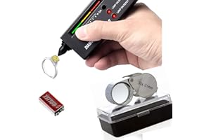 UVER Best Sellers High Accuracy Professional Jeweler Diamond Tester＋30X Magnifying for Novice and Expert -Diamond Selector 9V Battery Included