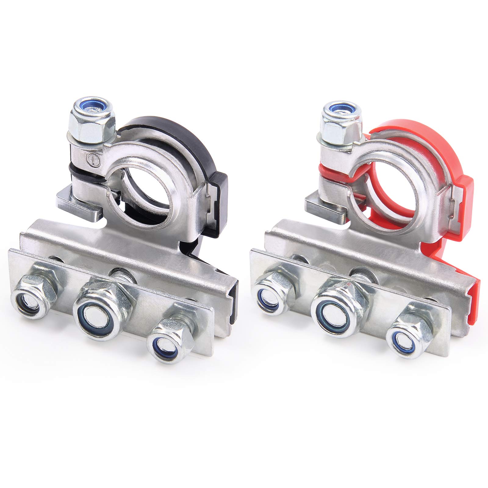 MNJ MOTOR 3 Way Car Battery Terminal Connectors, Negative and Positive