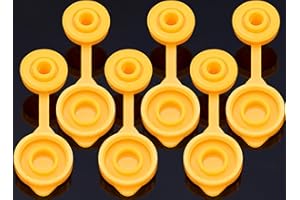 MEAJOO 6PCS Gas Can Vent Cap, Gas Can Vent Plug plastic Gas Can Vent Caps for Most of Cans Old Style Water Gas Jug, Gas Can Gallon Vents, Fuel Can Vent Cap(Yellow)