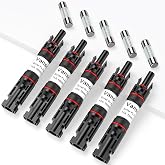 Vansdon 5PCS 15A Solar Fuse Holder Inline for Solar Panel and Controller | 15 Amp Solar PV Fuse Holder,Waterproof Solar Fuse Connector,Solar Surge Protection Device,PV Fuse for RV MPPT Boat Marine