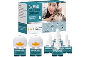 TARAXA Cat Calming Diffuser 8 in 1 Multicat Pheromone Diffuser Pheromones to Calm Stress and Anxiety Relief Products Plug in Refill Anti Aggression for Cats Spraying No More Stop Cat from Urinating In House