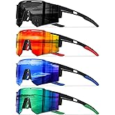 DioKiw 4PACK Polarized Sport Sunglasses for Men UV Protection Cycling Fishing Sun Glasses Big Frame Mountain Bike Goggles
