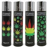 Bundle - 4 Items - Clipper Lighter Marijuana Hemp"Little Leaves" Collection