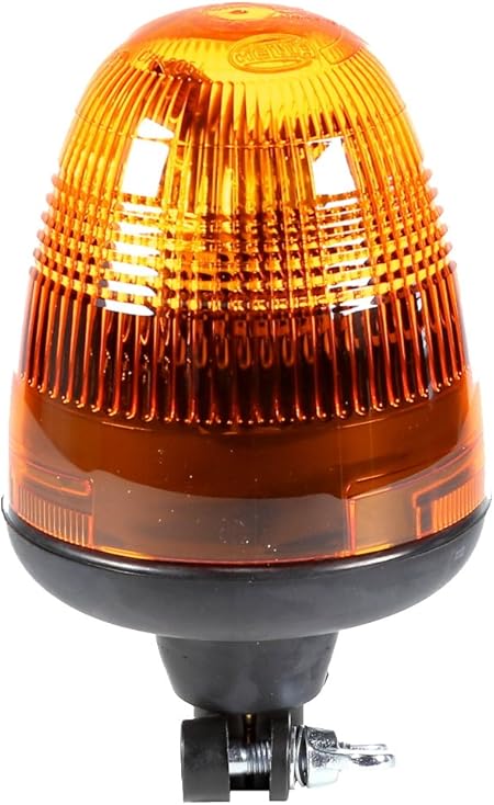 Zwaailamp halogeen, rond, 24 V, amber, opsteeksteun, 135 mm x 222 mm