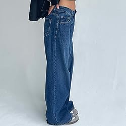 Covvoliy Women's Wide Leg Boyfriend Jeans Straight