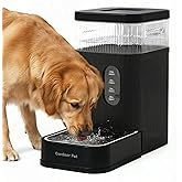 Gardner Pet 2.2 Gallon Automatic Dog Water Bowl Dispenser 8.5L Gravity Water Feeder with Stainless Steel Bowl & Maifan Stone Filter, BPA-Free for for Cats and Dogs (Black, 2.2 Gallon)