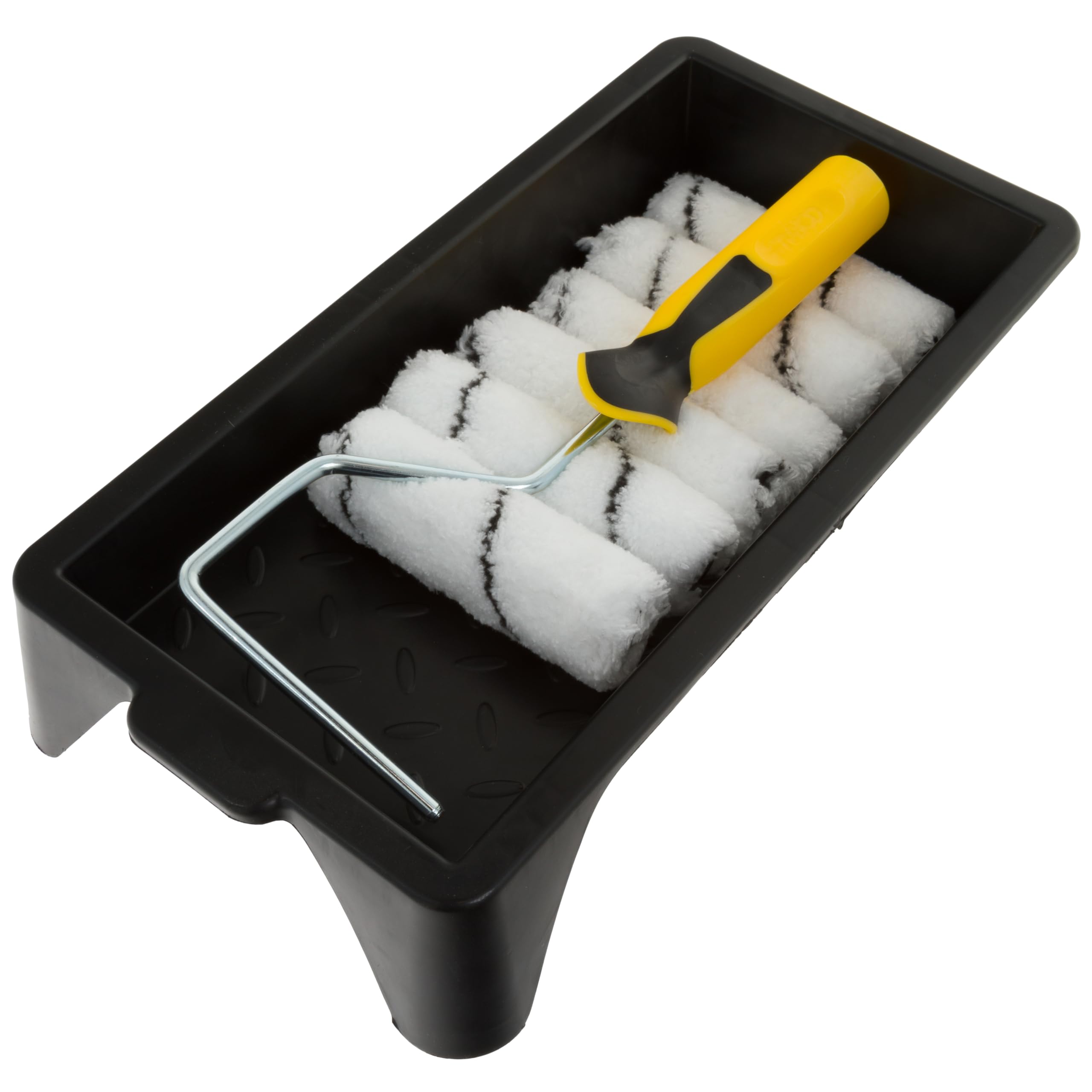 Coral 43400 Easy Coater Paint Mini Roller Kit with Microfibre Covers for Emulsion 4 inch 8 Piece Pack Set