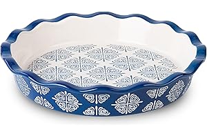 Wisenvoy Pie Pan Ceramic Pie Dish Pie Plate Molde de cerámica para tartas