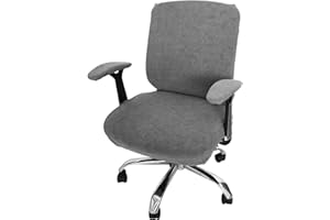 ZJMCAJY 3 Pcs Office Chair Cover Kit - Removable Dustproof Computer Chair Cover - Grey