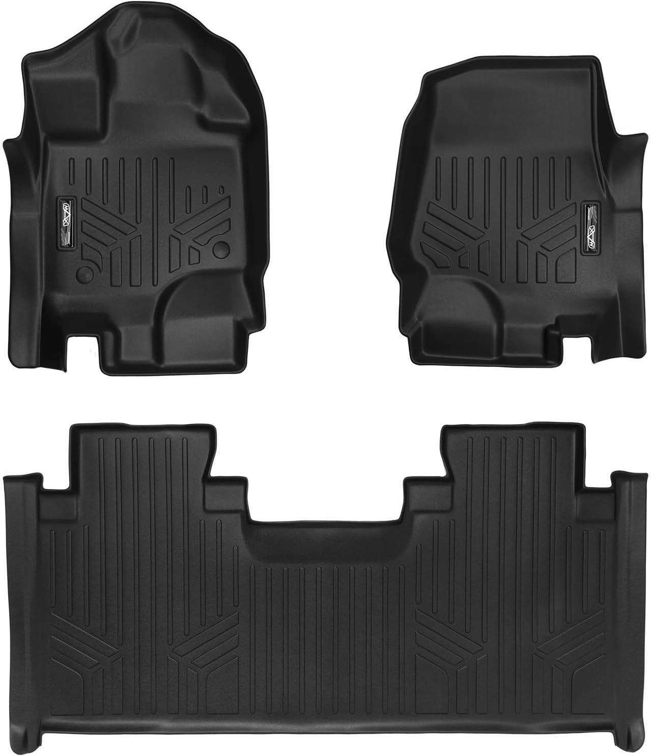 SMARTLINER Floor Mats 2 Row Liner Set Black 20152018 Ford F150
