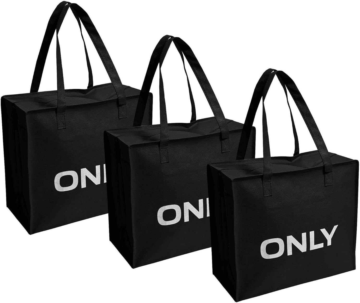 Only pack of 3 shopping bags, tote, shoulder bags: Amazon.co.uk: Luggage
