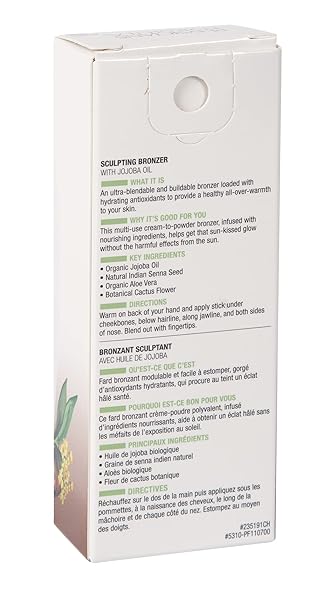 PHYSICIANS FORMULA ORGANIC WEAR ALL NATURAL SCULPTING FACE BRONZER MAKEUP STICK MOCHA, DERMATOLOGIST APPROVED, 2- MOCHA