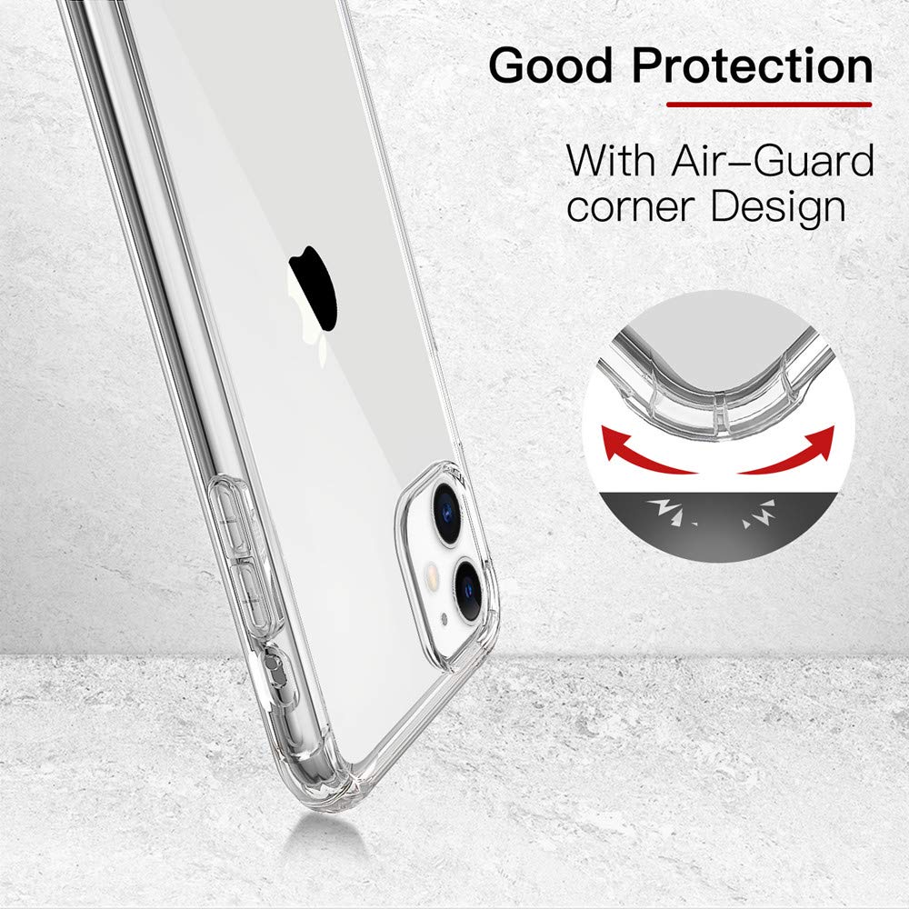 Tukcherry Custodia iPhone 11, Trasparente TPU Morbido Silicone iPhone 11 Bumper Cover [Anti-Graffio] [Antiurto] Custodia Trasparente Protettiva Case per iPhone 11-6.1 Pollici