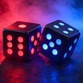 LED Dice, Light up Dice, Built-in Vibration Sensor chip, Vibration Will Glow. Glow in the Dark Dice