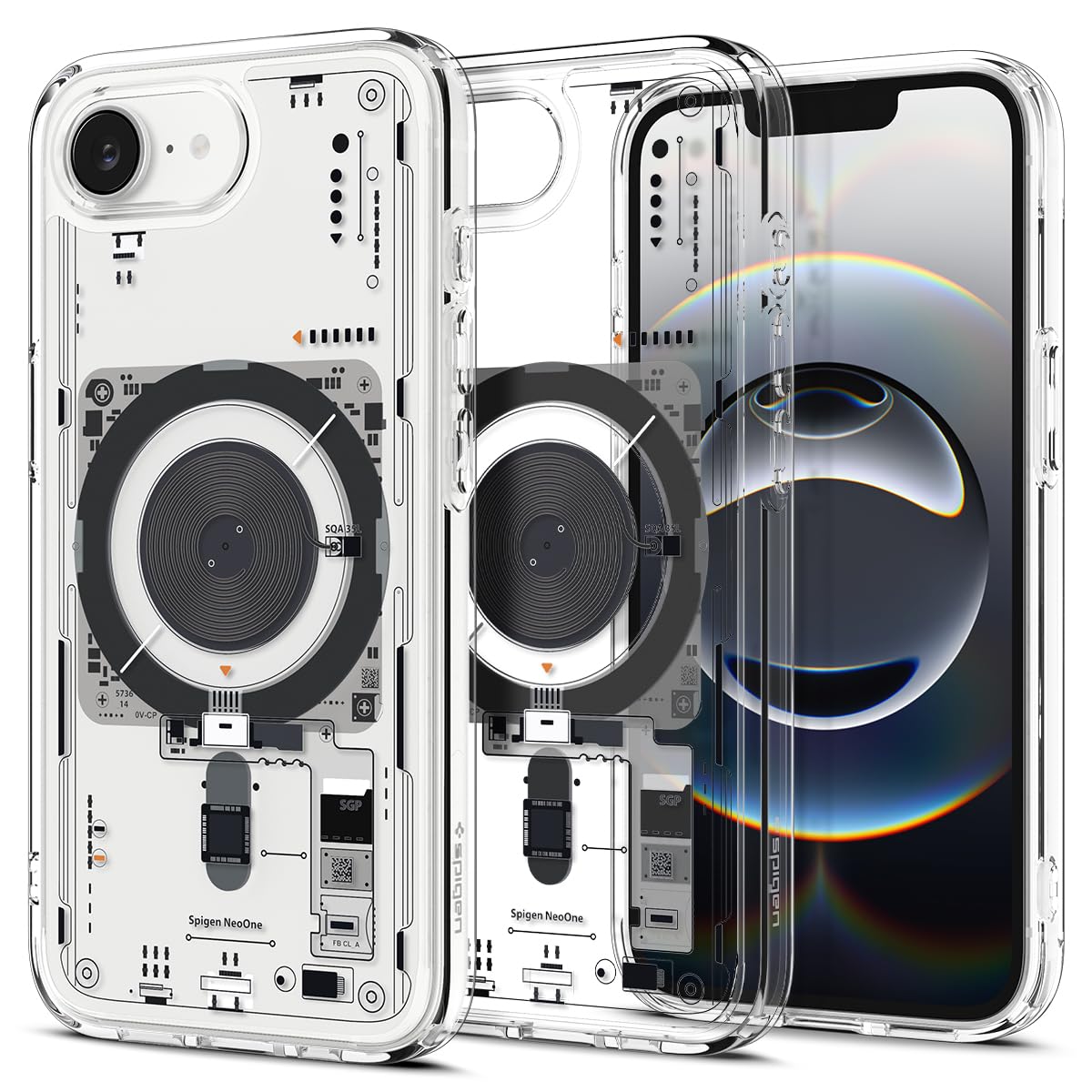 Funda Spigen Ultra Hybrid MagFit para iPhone 17e/16e, Neo One