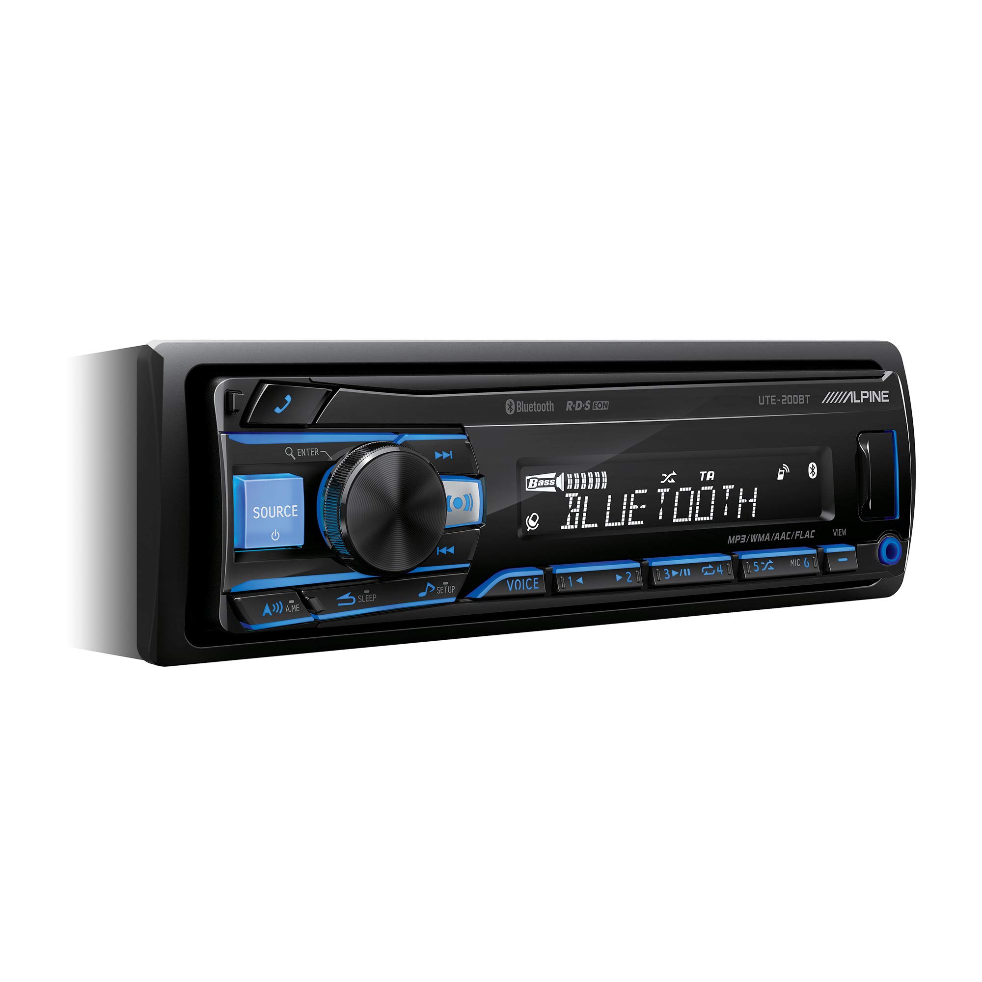Alpine Electronics Bluetooth Car Radio, Black (RGB lighting)