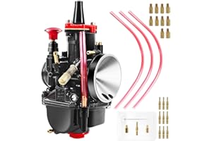 ASECUPDAT Pwk 24mm Carburetor,24mm Motorcycle Carburetor with Jet kit for 50cc-110cc Dirt Bike,GY6 150cc scooter/212cc predator/kx100 Motocross Motorcycle Scooter